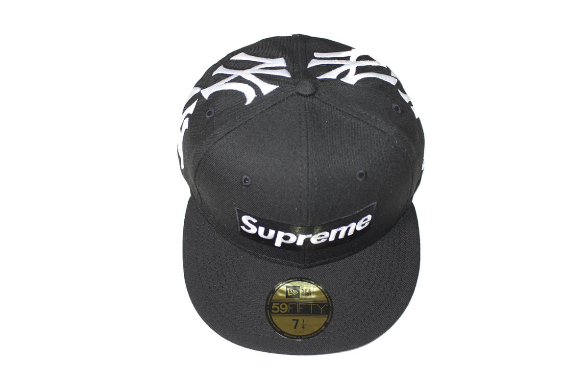 SUPREME NEW YORK YANKEES BOX LOGO NEW ERA BLACK SIZE 7 1/4拍卖