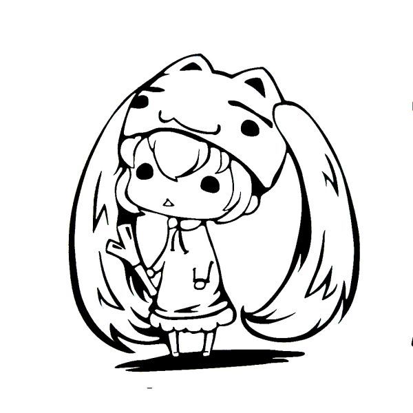 シール 初音ミク カーステッカー ボーカロイド F 黒二頭 猫被 デカール バイク 楽器 パソコン ウォールステッカー拍卖