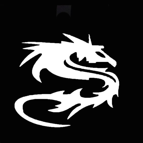 シール 車 カーステッカー 龍 ドラゴン シルバー 銀 バイク 下 デカール バイク ウォールステッカー拍卖