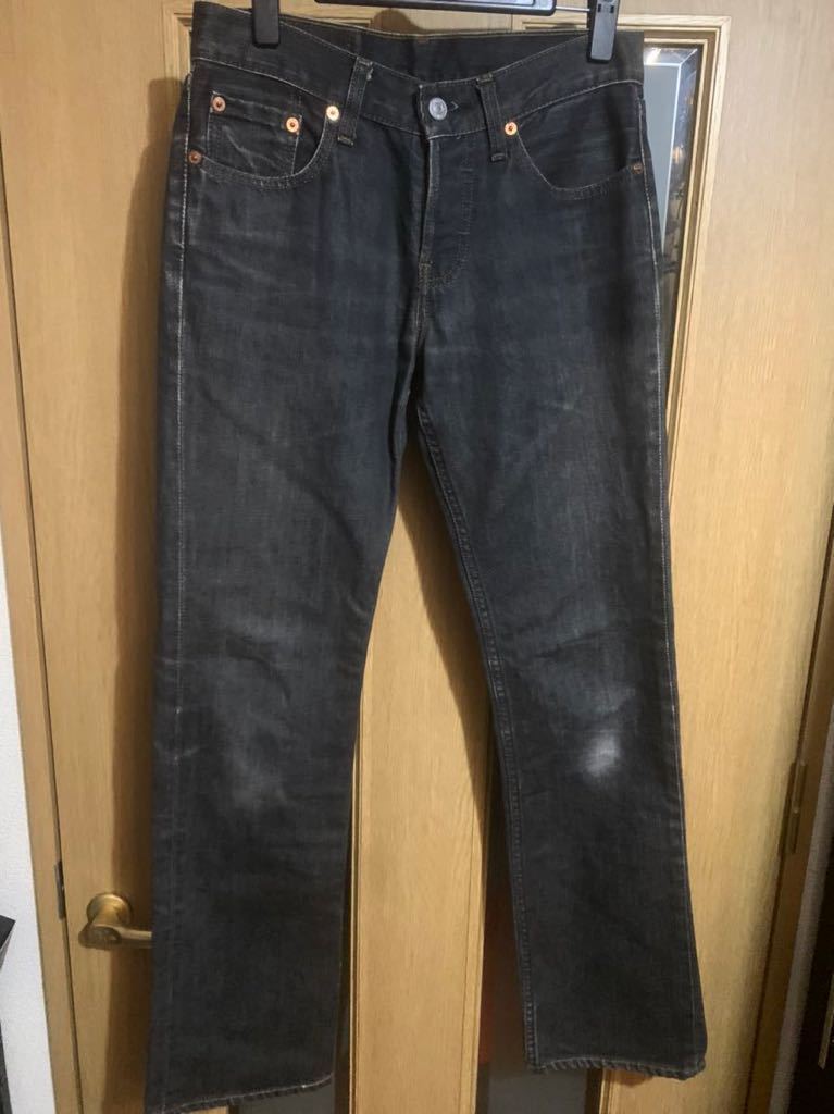 廃盤 リーバイス 577 先染 ブラック 日本製 levis ローライズ タイトフィット ブーツカット w29 517拍卖