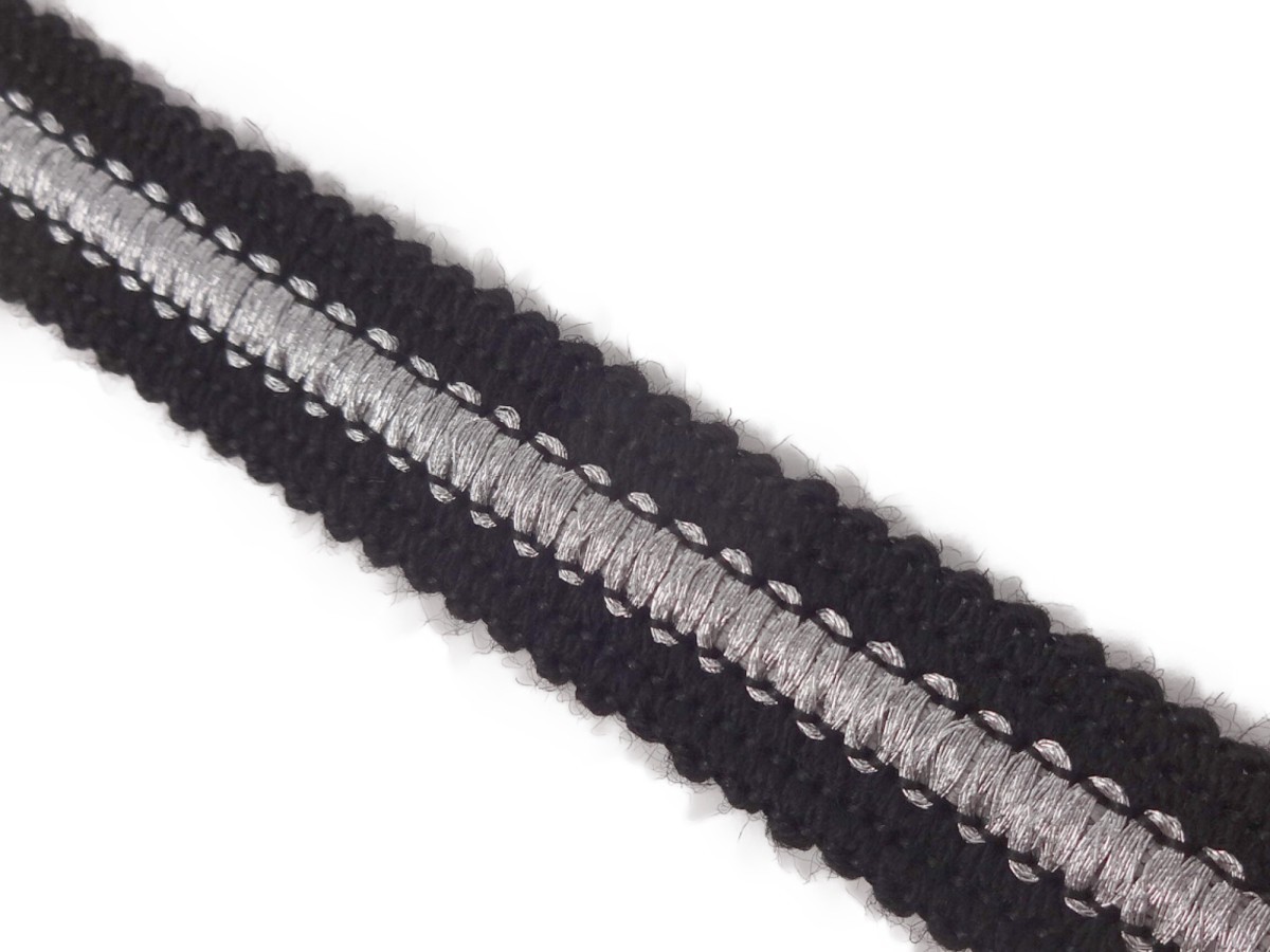 キラリ手芸部 No.5297 手芸用 ブレード 黒色 ブラック 幅1.6cm×長さ2m巻き拍卖