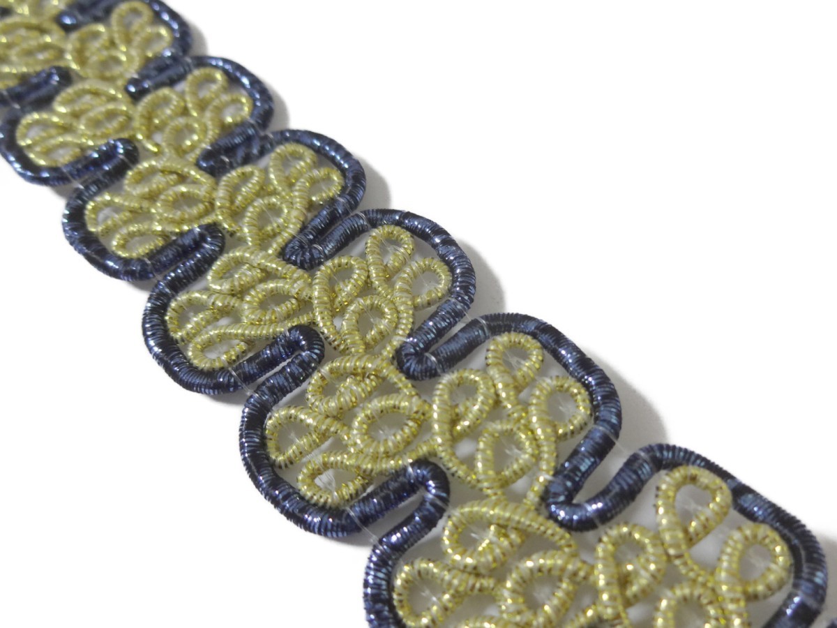 キラリ手芸部 No.5149_ブレード 手芸用(金色:ゴールド)幅2cm×長さ2m拍卖