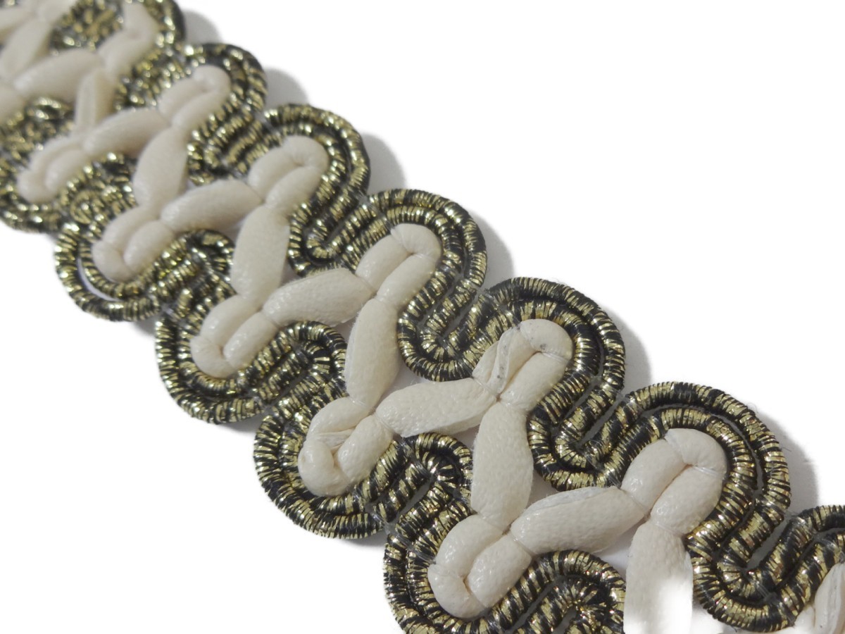 キラリ手芸部 No.5160_ブレード 手芸用(金色:ゴールド)幅2.5cm×長さ2m巻き拍卖