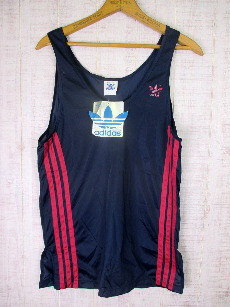 80's デッドストック Adidas アディダス タンクトップ シャツ USA製 M拍卖