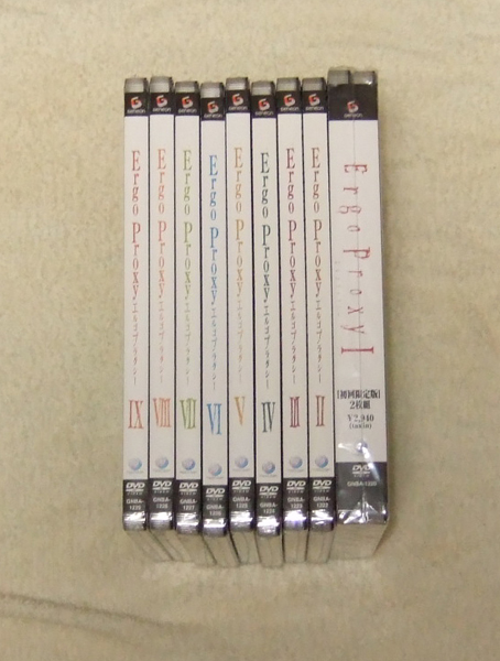 新品 Ergo Proxy エルゴプラクシー DVD 初回版 全9巻セット拍卖