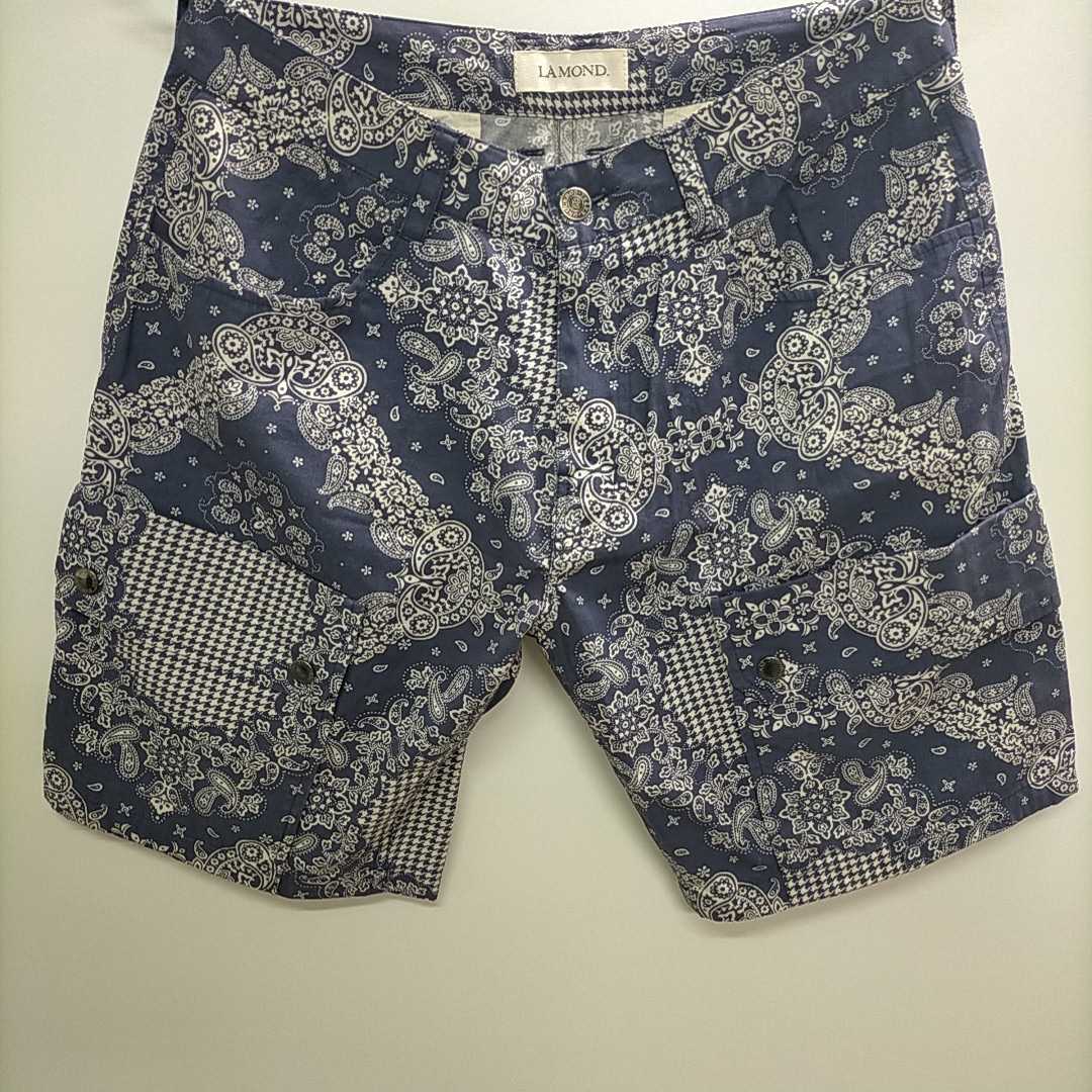 【美品】LAMOND.ペイズリー柄 ショートパンツ サイズM拍卖