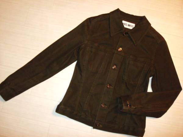 ■ 新品同様 訳有り HISMISS (株)ジュン ★ 上質 綿 カーキブラウン レディース ジャケット アウター コート 9号 Mサイズ Lサイズ 未使用拍卖