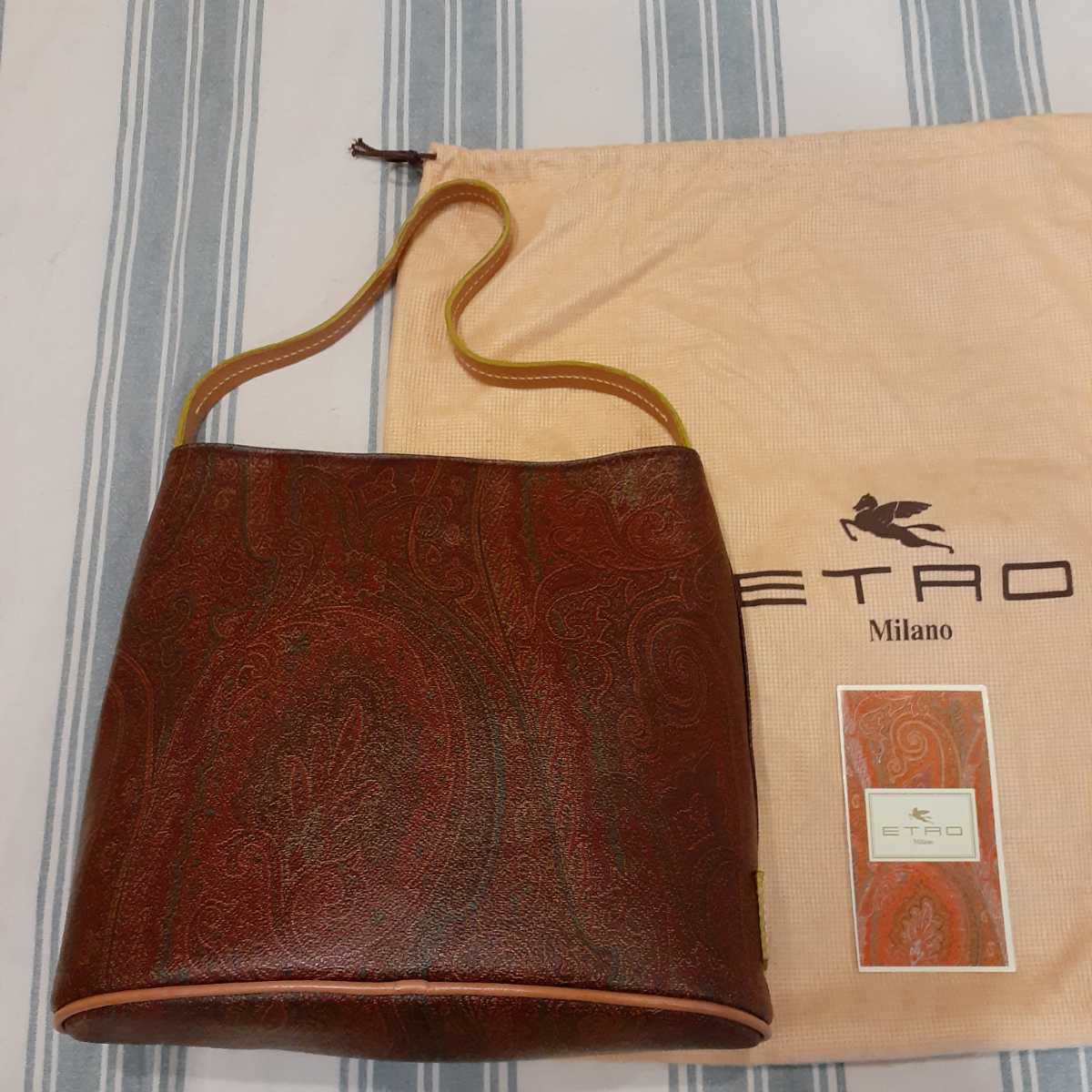 ETRO ハンドバッグ 横幅約23.5cm 縦約22.5cm(ハンドル含めず) まち約12.5cm拍卖