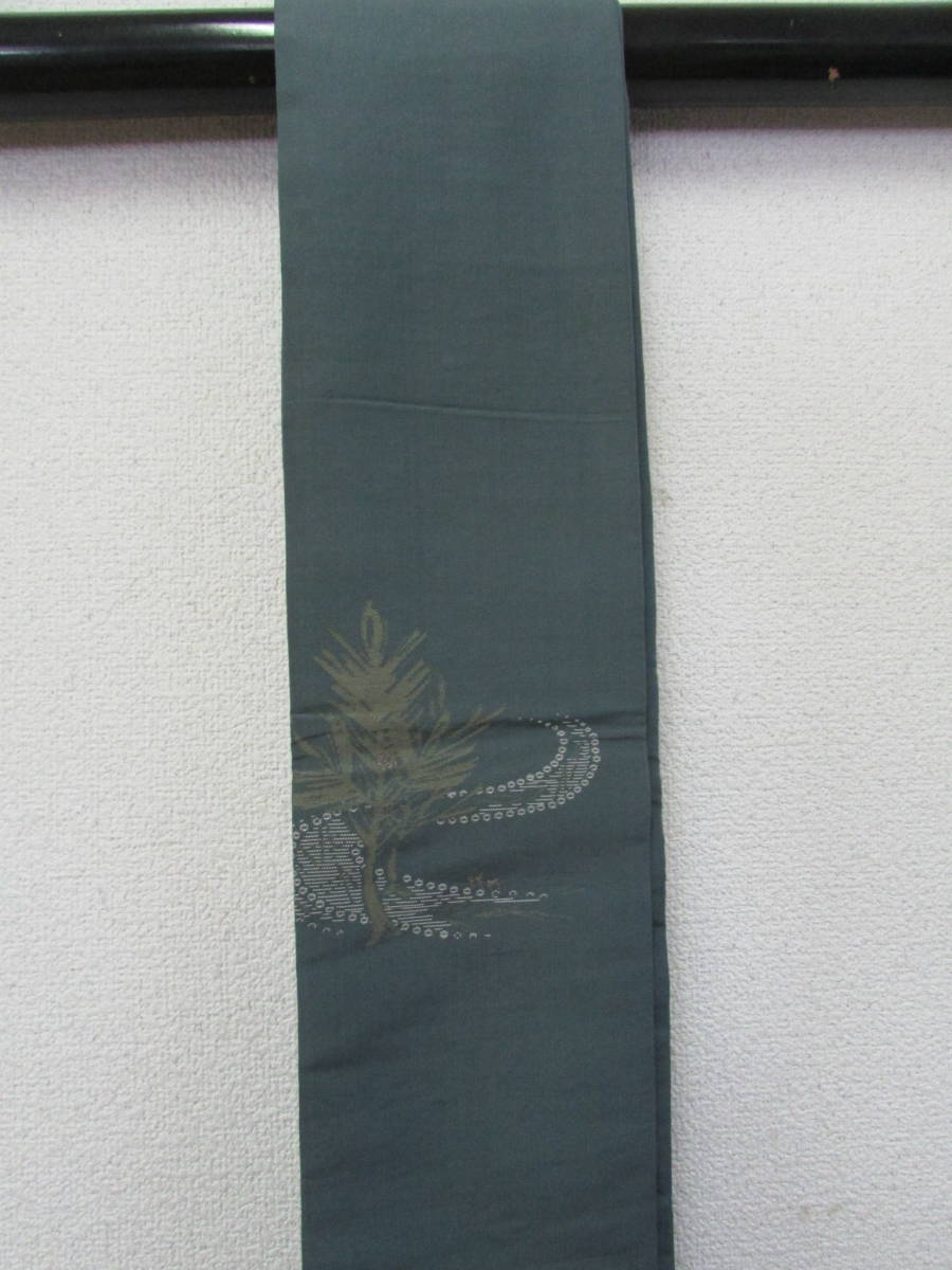 【送料無料】半幅帯 グレー (a427)拍卖