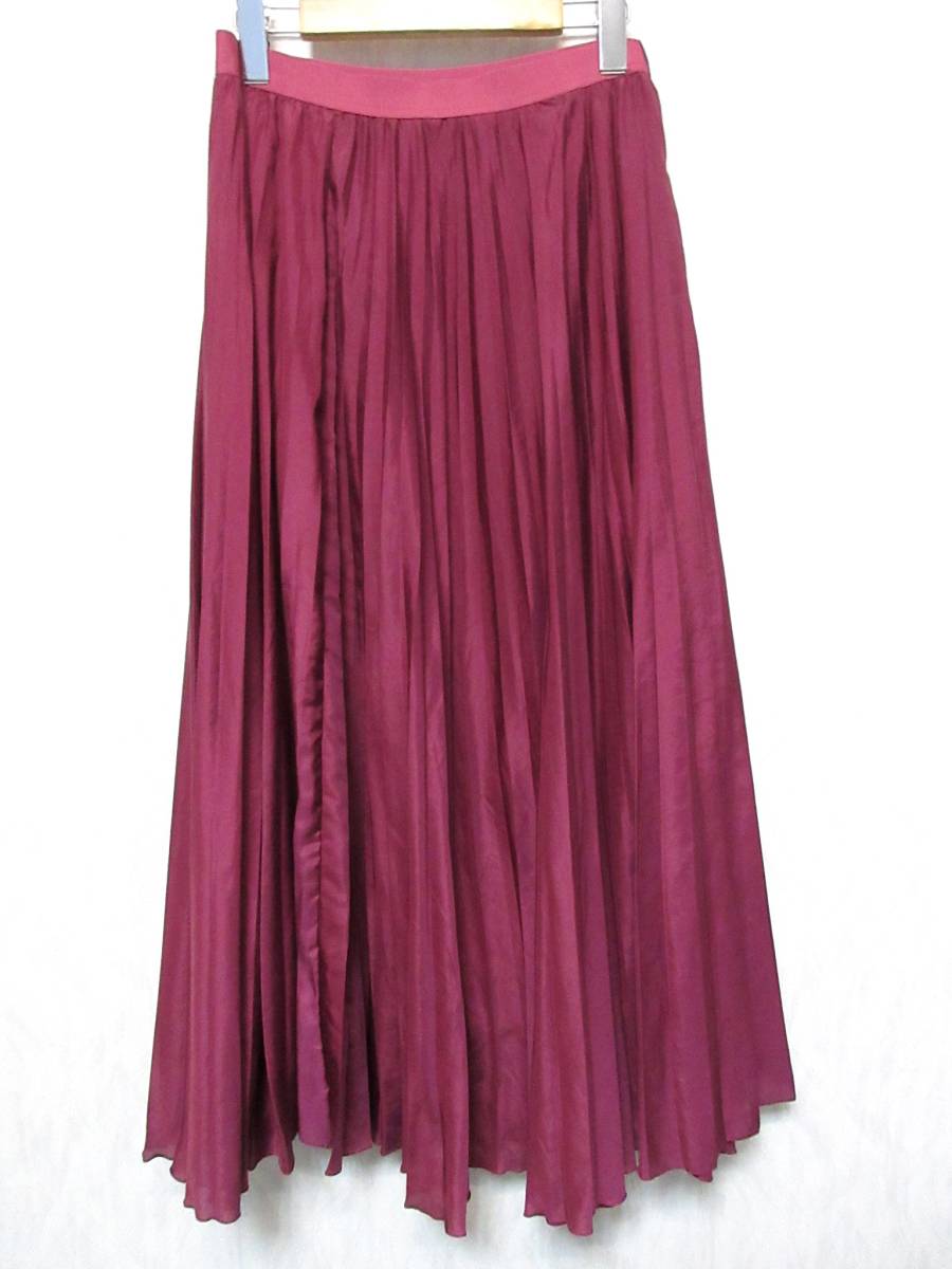 イネド INED ウエストゴム プリーツ ロングスカート 13 irm 亥2163拍卖