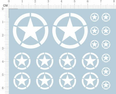 ●デカール アメリカ戦車☆(白,〇ふち取り)マーク 【即決・送料無料!匿名発送】 1389C拍卖