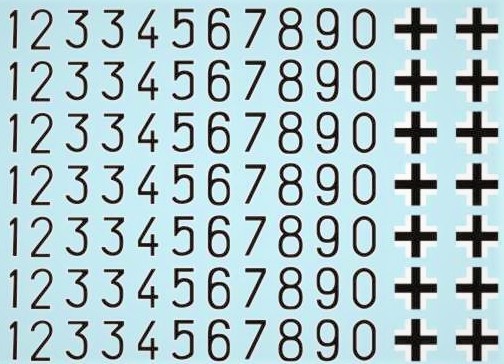 ●デカール1/48 ドイツ戦車ナンバー黒【即決・送料無料!匿名発送】 黒1564拍卖