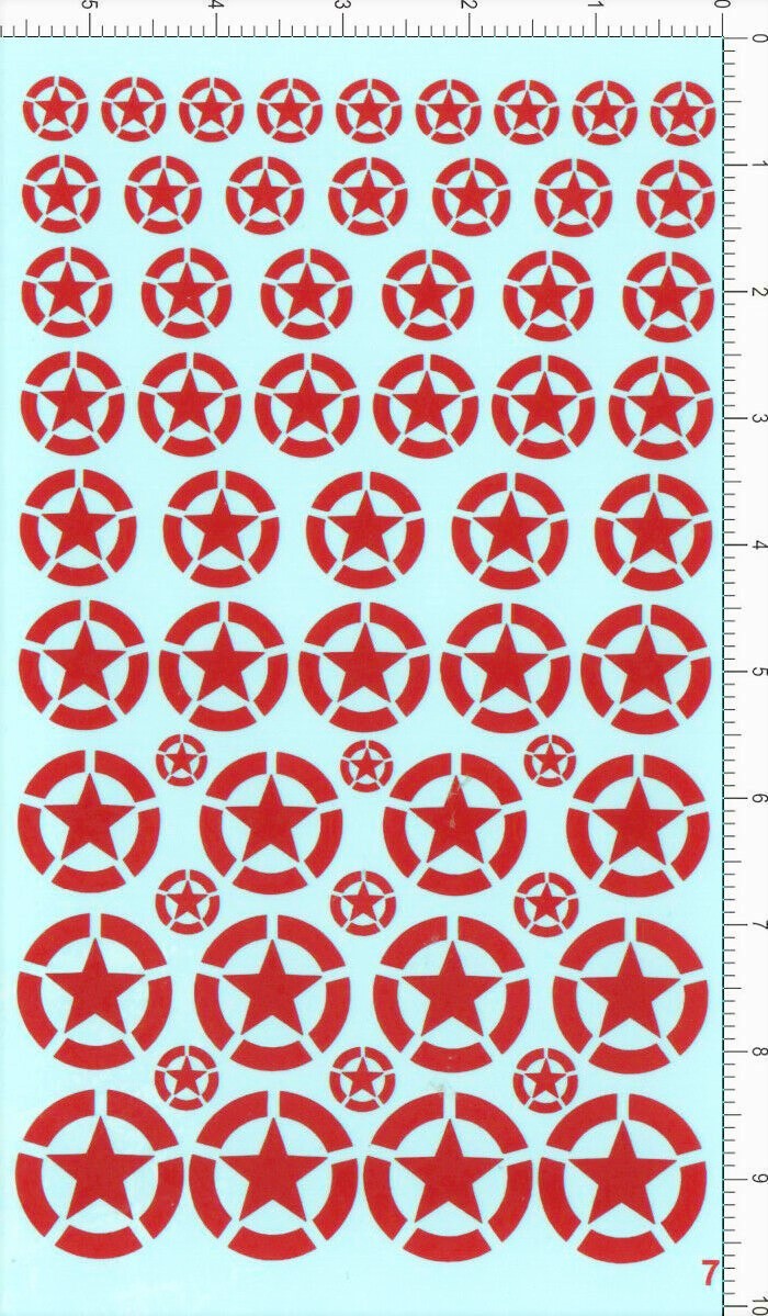 ●デカール アメリカ戦車・赤★マーク【即決・送料無料!】【匿名発送!】赤7拍卖