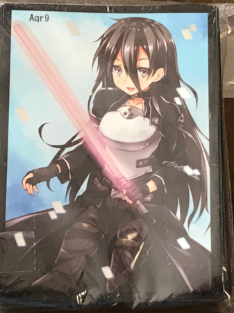 ソードアート・オンライン SAO カードスリーブ GGOキリト 60枚入り 約92mm×約67mm Aqr9 アクアナイン 彩葉 コミケ 同人サークル拍卖