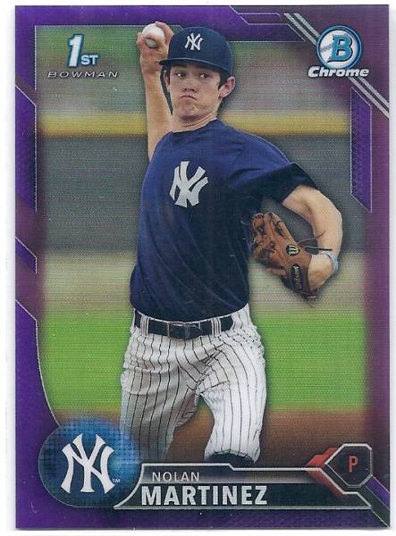 2016 Bowman Chrome Draft Nolan Martinez Purple Refractor /250拍卖