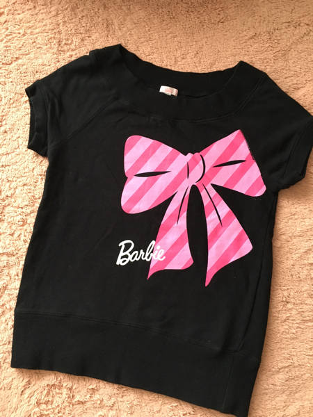 ★数回着用☆Barbieバービー★半袖トレーナー★M★黒拍卖