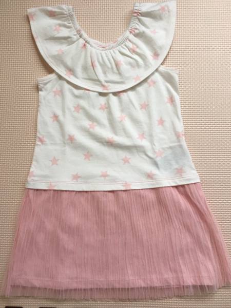 新品 baby GAP シフォンスカート ワンピース オンショルダー・オフショルダーどちらでも 100㎝ 定価4200円 送料185円拍卖