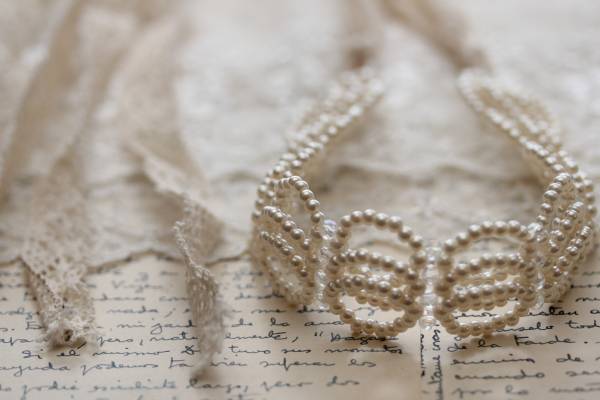 *パール&コットンレースアクセサリー拍卖