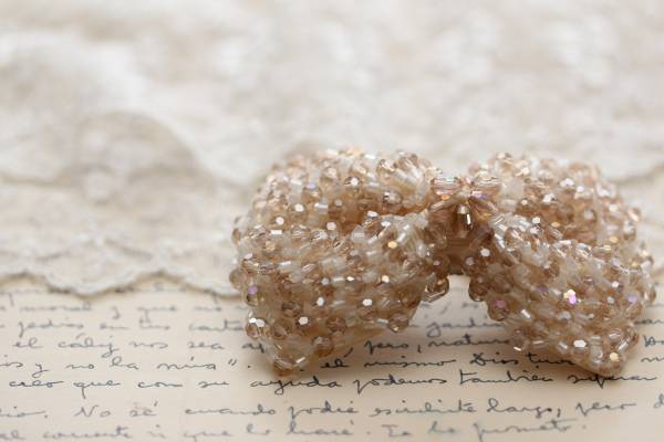 *ラインストーンリボンヘアーピンA拍卖