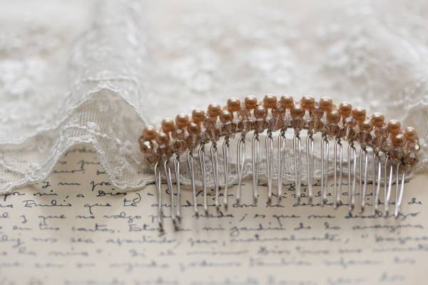 *パール&ラインストーンコームA拍卖