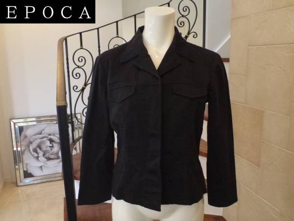 EPOCA エポカ 黒ブラック カジュアル ジャケット 40拍卖