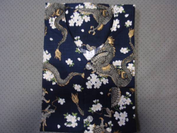 ☆ 祭 鯉口シャツ 子供 3号 濃紺地 竜柄 新品☆拍卖
