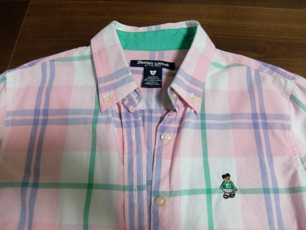 jeenieweenieの熊ピンクチェックシャツS拍卖