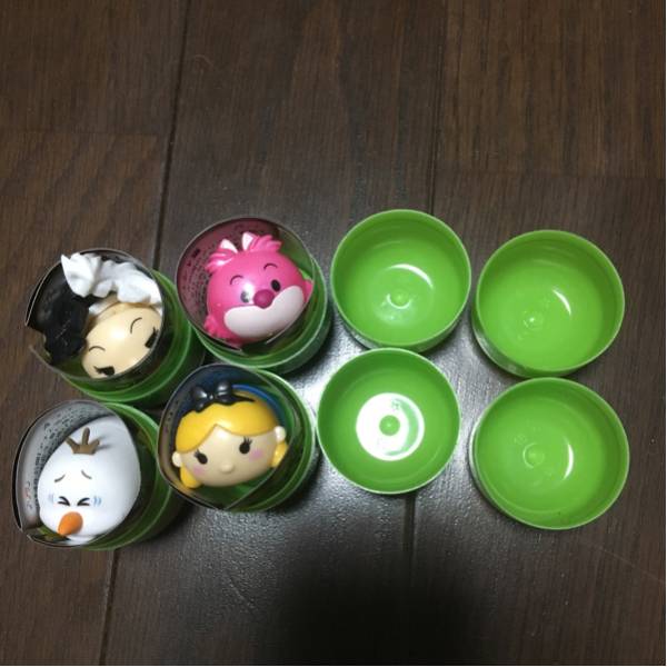 新品 未組立 チョコエッグ ディズニーキャラクター7 ツムツム 4体セット オラフ クルエラ アリス チェシャ猫 食玩拍卖