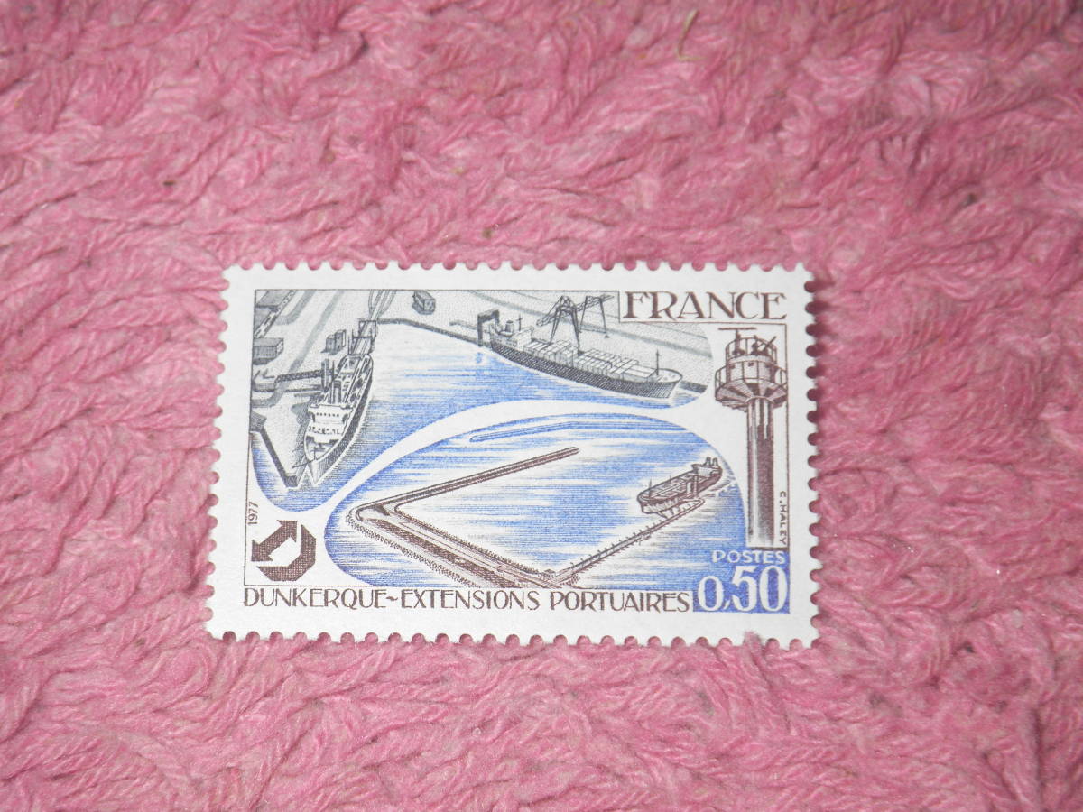 フランス切手 ダンケルク港拡張 1977年発行 未使用拍卖