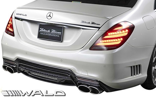【M's】W222 BENZ Sクラス 前期/後期 (2013y-) WALD BLACK BISON リアバンパースポイラー//FRP製 ヴァルド エアロ リアバンパー拍卖