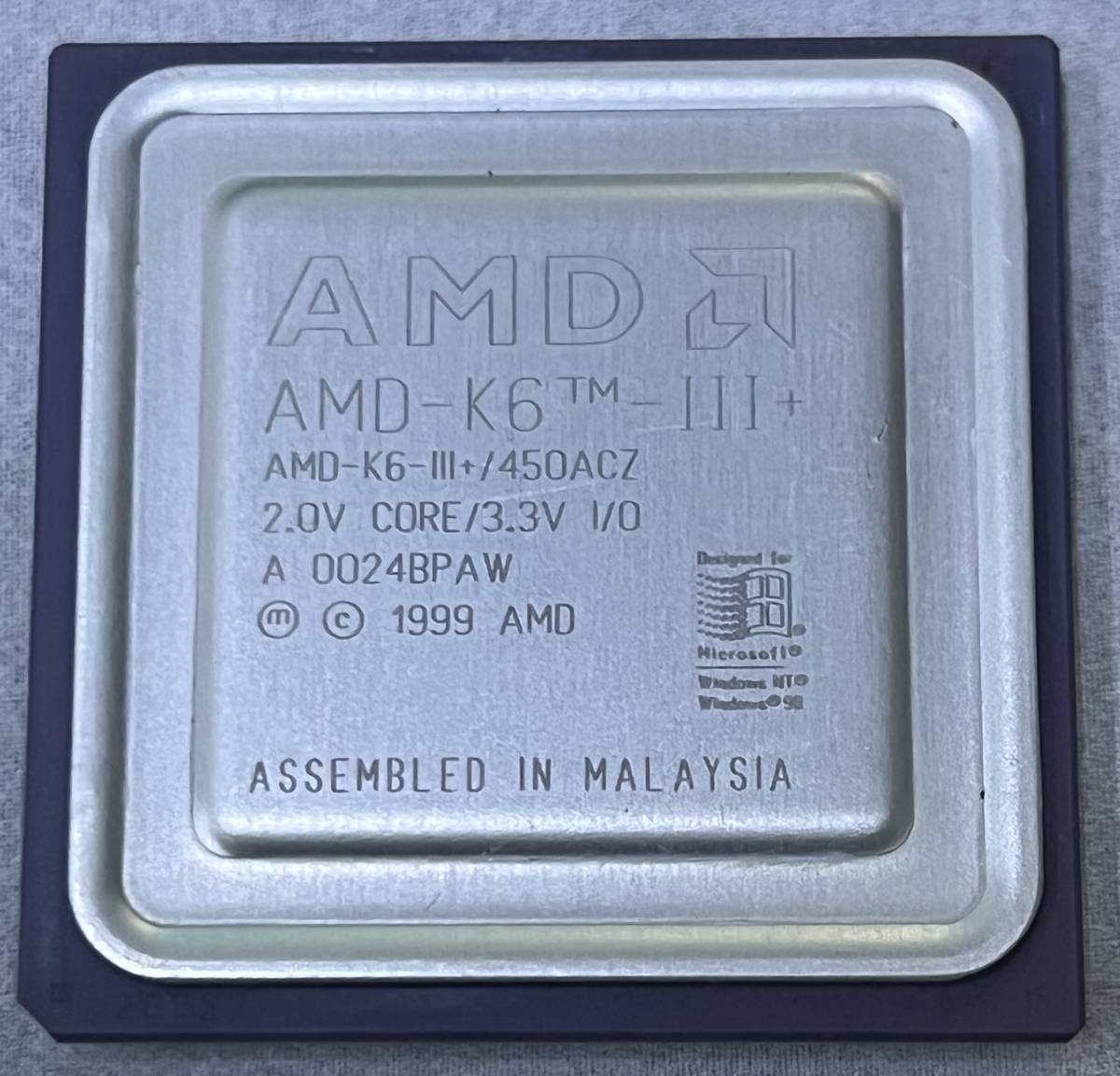 【中古現状品】【CPU】複数可 まとめ買いと送料がお得!! (在庫1枚) Socket7 CPU AMD K6-3+ AMD-K6-3+■CPU AMD-K6-Ⅲ+拍卖