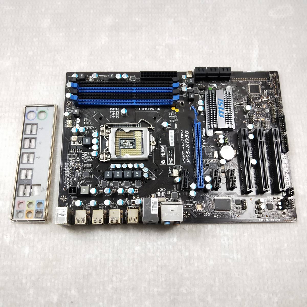 【中古パーツ】BIOS確認のみ、 MSI P55-SD50 マザーボード LGA1156 ■MB1335拍卖