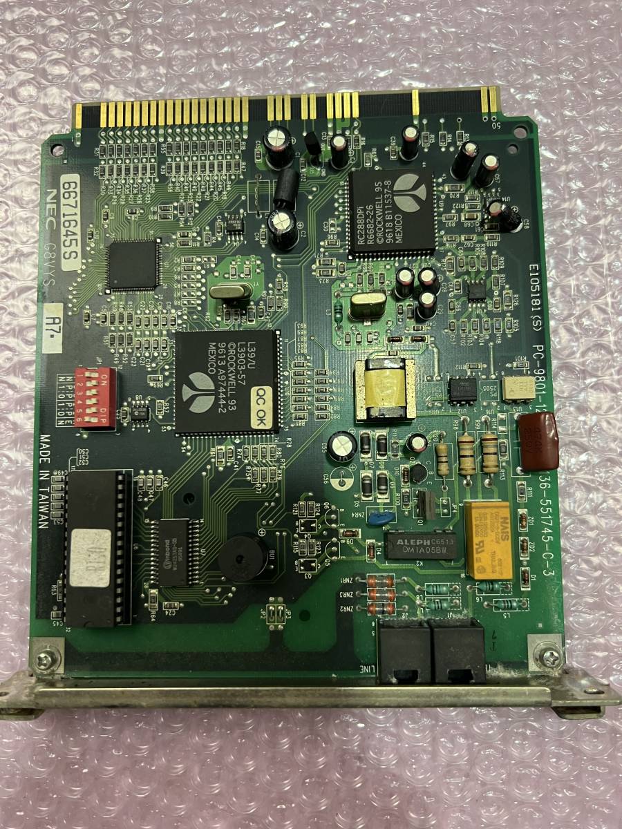 【ジャンク品】NEC G8VYS A7 PC-9801-120 動作未確認 NEC純正 Cバス増設用 FAXモデムインターフェースボード■98-1018拍卖