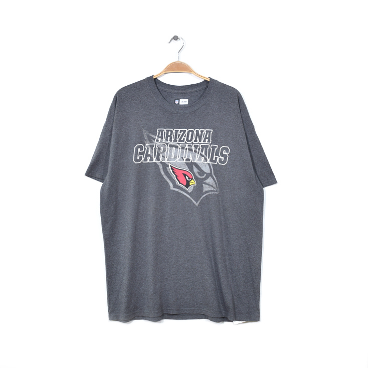 【送料無料】 NFL チームアパレル アリゾナ カーディナルズ クルーネック 半袖 Tシャツ メンズXL チャコールグレー 大きいサイズ BB0567拍卖