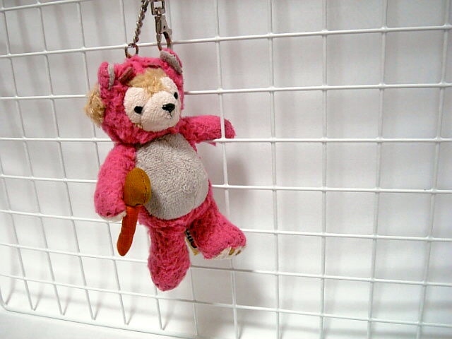 ●香港ディズニー ダッフィー キーチェーン ロッツォ●ぬいぐるみ キーホルダー●傷みあり●拍卖