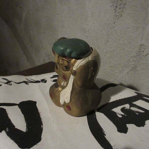 8312ka 雰囲気の良い置物 大黒様 七福神 彫刻 縁起物 オブジェ インテリア ディスプレイ 飾り 人形 古民家 カフェ 骨董 レトロ 店舗什器拍卖
