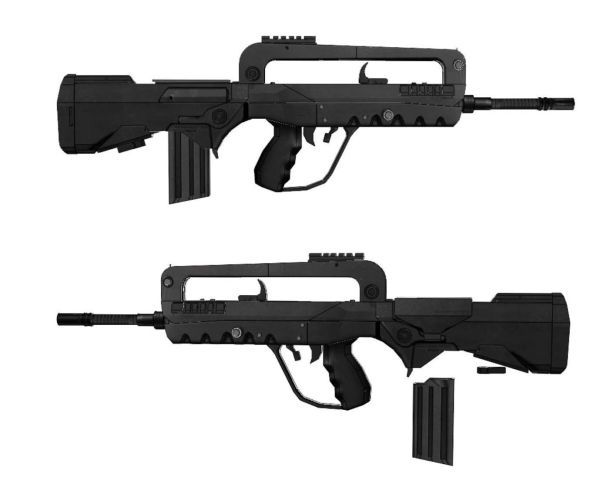ペーパークラフト 模型 高級防水紙 famas ライフル 工作 本 冊子 大人 銃器 マシンガン拍卖