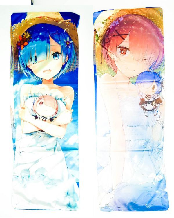 抱き枕カバー リゼロ レムちゃん ラムちゃん スバル 麦藁 100*35 REゼロ ゼロから始める異世界生活拍卖