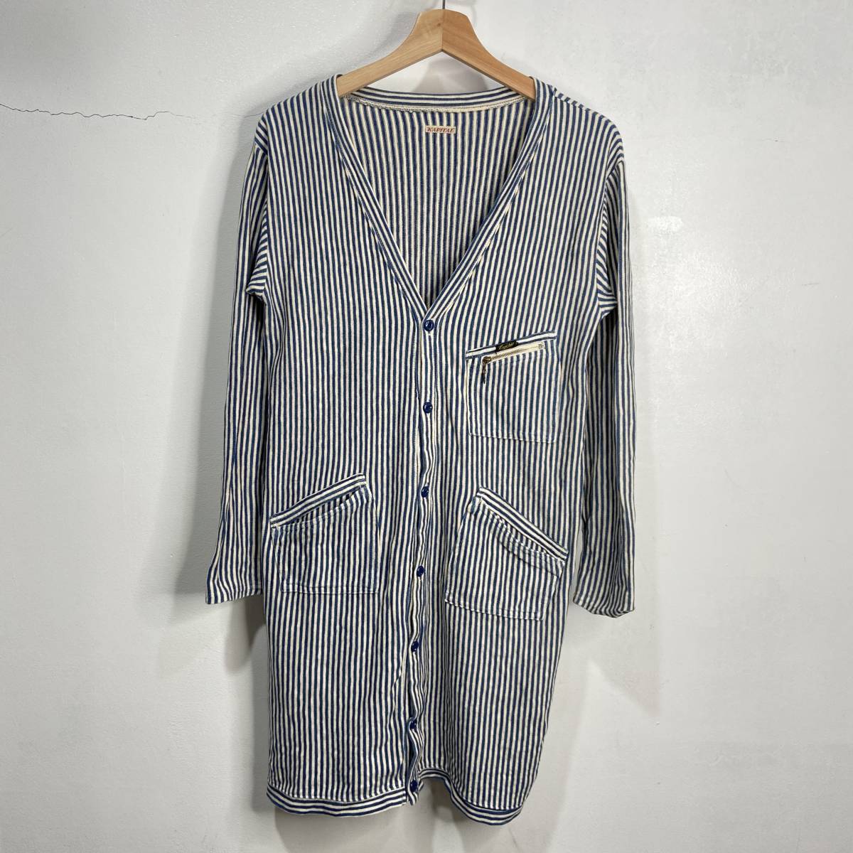 ☆送料無料☆KAPITAK☆キャピタル☆ヒッコリーストライプ風スウェットワンピース☆サイズXS☆60s☆G22拍卖