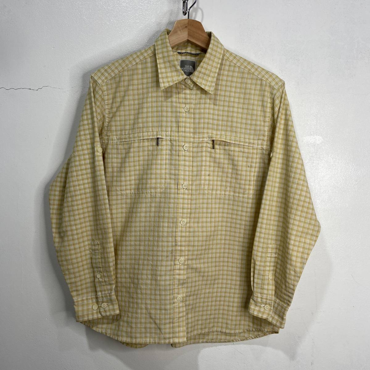 ☆送料無料☆THE NORTH FACE☆ノースフェイス☆チェック柄長袖シャツ☆レディースM☆G22拍卖