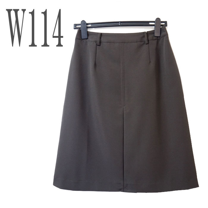 ●新品/スカート/濃ブラウン系/W114/前プリーツ/無地/レディース/テフロン/防汚/ベーシック/オフィス●f4432拍卖
