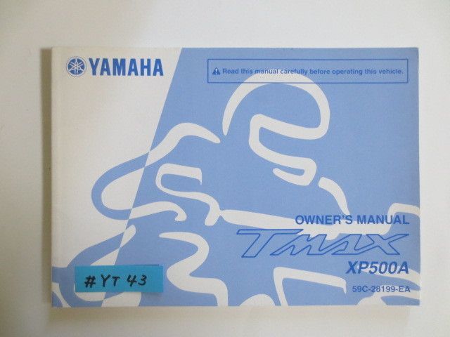 TMAX XP500A 59C-28199-EA 英語版 ヤマハ オーナーズマニュアル 取扱説明書 送料無料拍卖