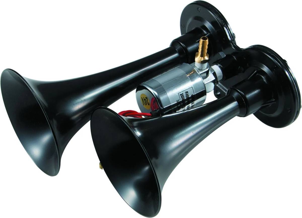 トラック用 ミニ ヤンキーホーン 200mm ブラック 24V 低電流拍卖
