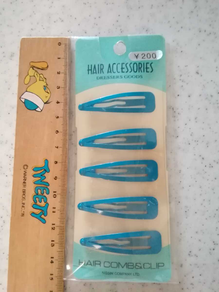 昭和 レトロ パッチンドメ 6本 ヘアクリップ 未使用 昔のままのお値段拍卖