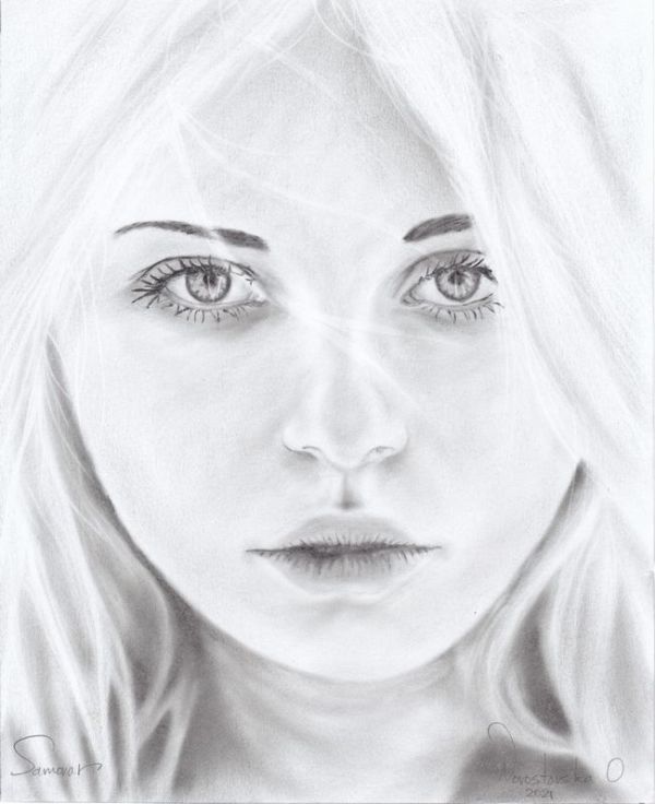 ☆☆☆ドライブラシ油彩画 吸い込まれるような美しい娘  「愛する瞳」拍卖