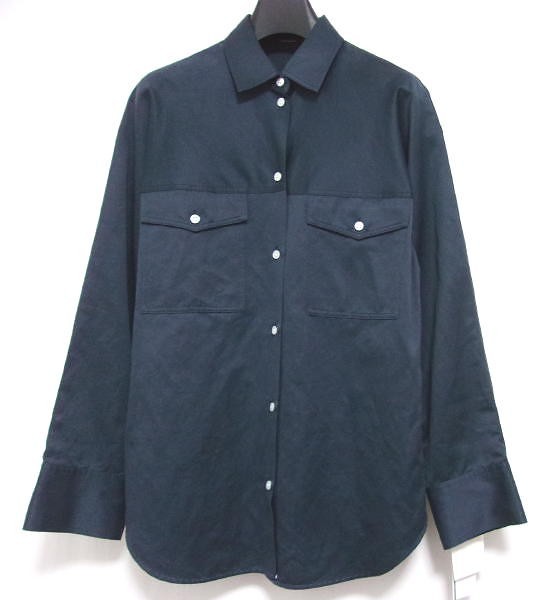 新品★定価4.4万★ICB★限定レーベル★ブラウス シャツ★サイズ4★茅野誉之氏★CINOH チノ★ダークブルー★オーバーサイズ拍卖