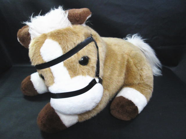【レトロ Kitten&Kid 大きい 馬のぬいぐるみ 全長 約52㎝ 重さ 約2㎏】うま/ウマ/ぬいぐるみ《検:競走馬/競馬》拍卖