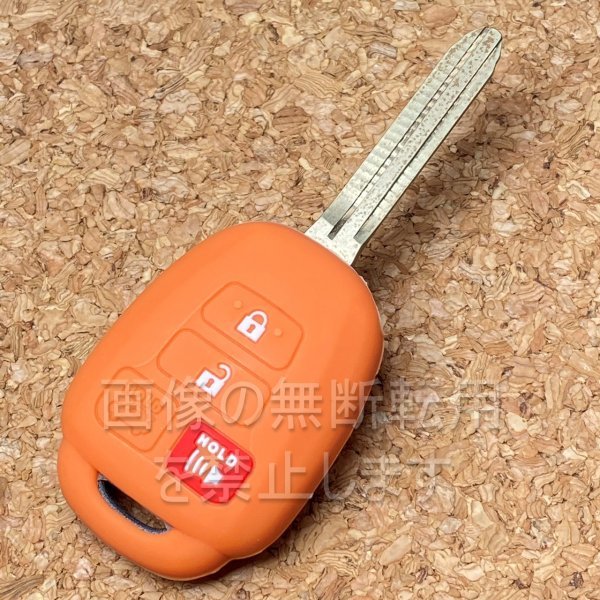 US TOYOTA  10アクア One&Two シリコンキーカバー キーケースUSDM/HDM 北米仕様 t38  priusc CAMRY オレンジ拍卖