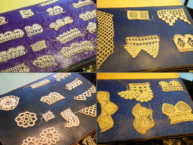 フランス アンティーク レース 見本帳 サンプルノート レースモチーフ沢山19世紀!拍卖