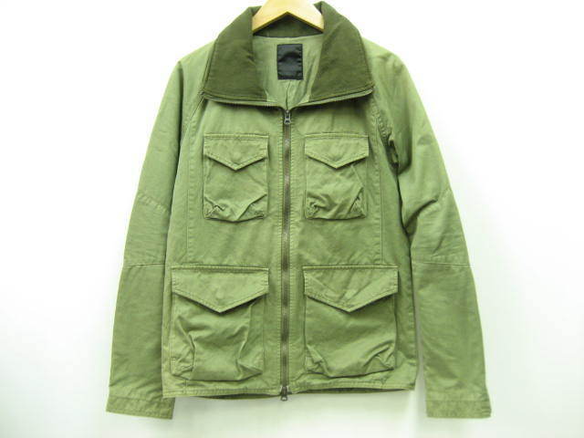 shama シャマ ミリタリー ジャケット ジップアップ カーキ 緑 サイズ38拍卖